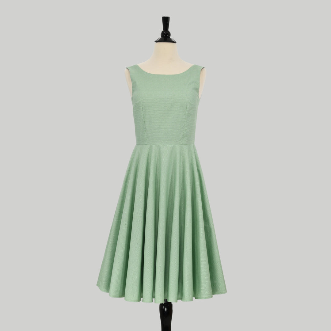 Creamy Mint Elderberry Dress Subtle Tiled Size 2